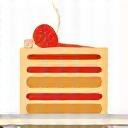 Icona stilizzata di una fetta di torta
